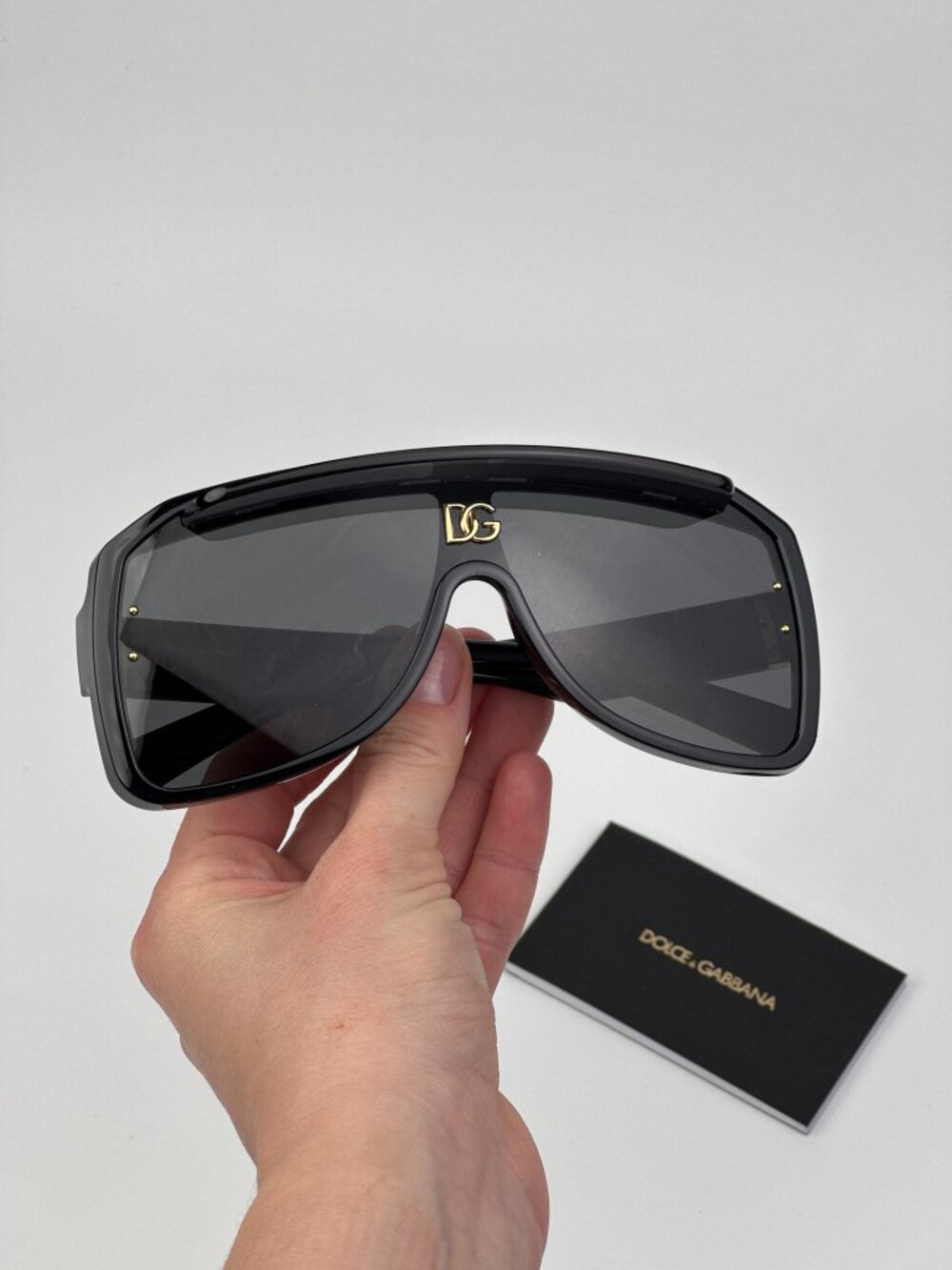 Dolce & Gabbana Women’s Sunglasses – Black Grey Shield (DG6205 501/87)